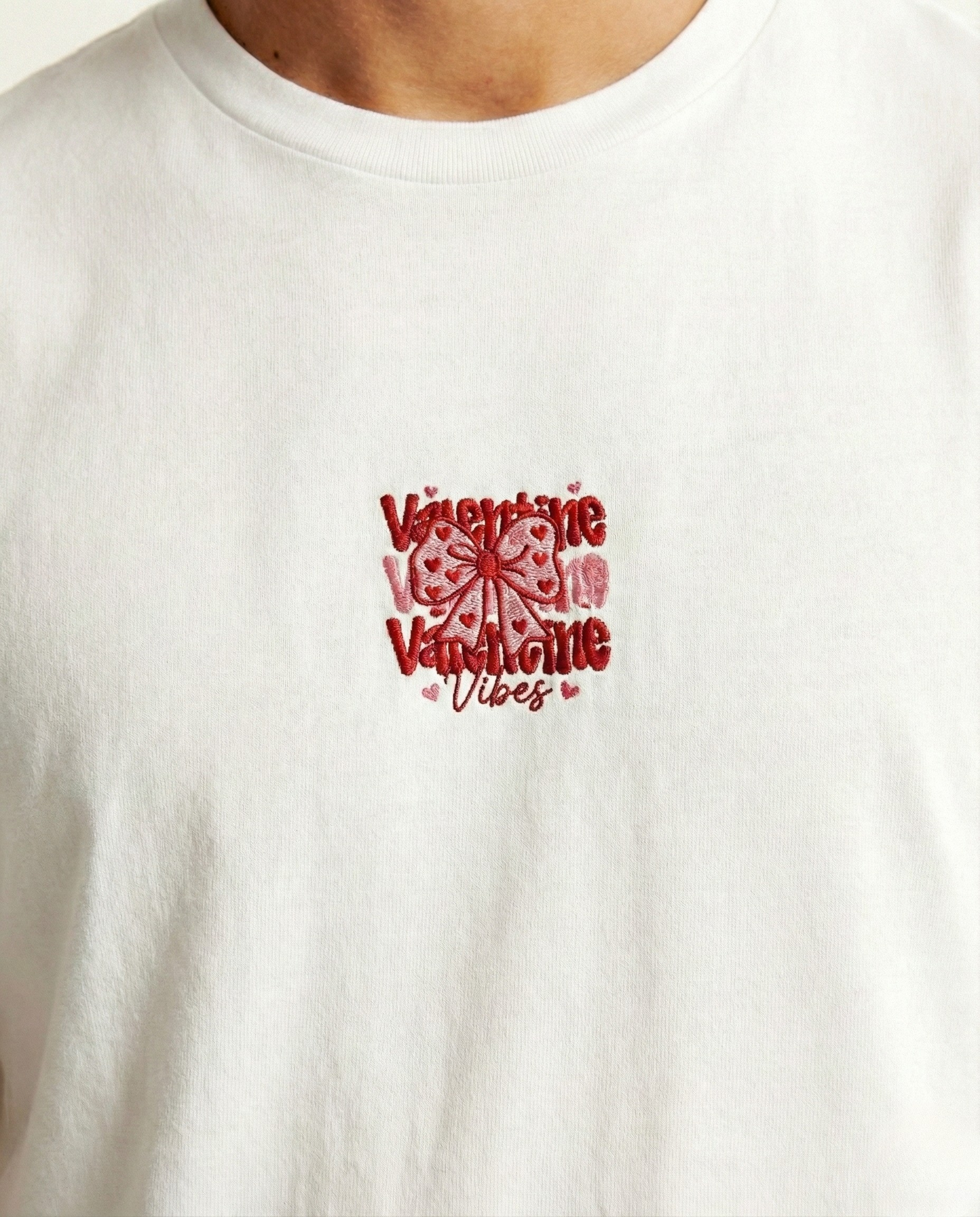 "Valentine Vibes" Embroidered T-shirt