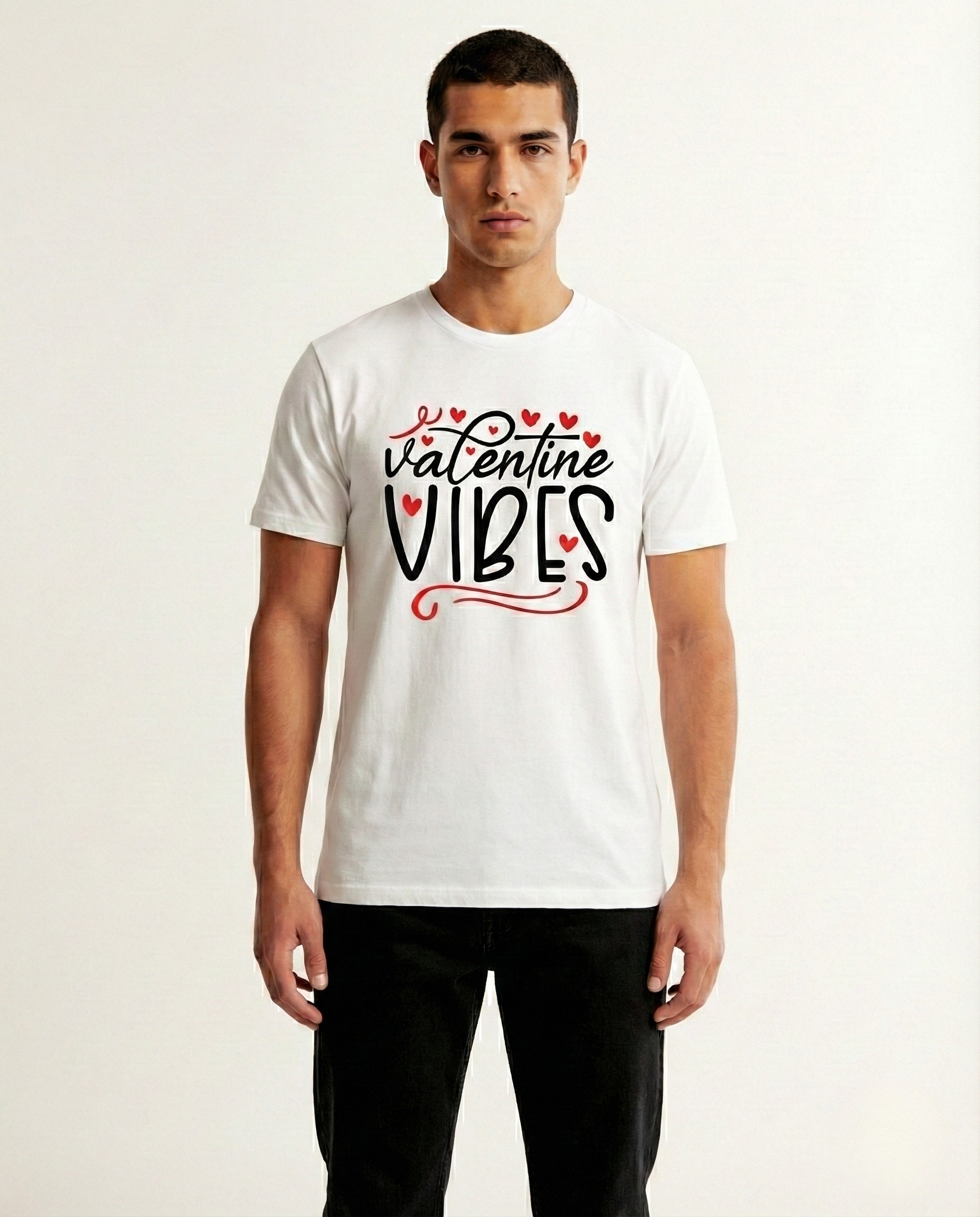 Valentine Vibes White Unisex Graphic Cotton T-Shirt