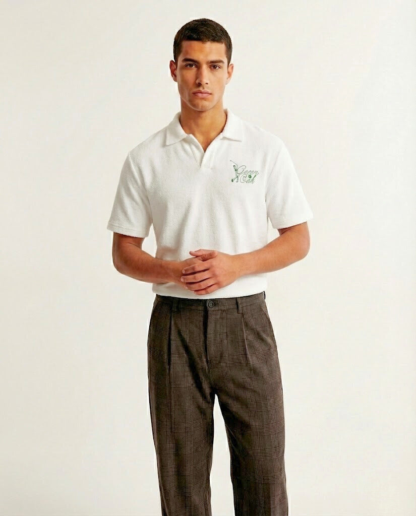 Maroon "Green Oak" Graphic Polo T-Shirt - Streetwear Golf Edition