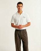 Maroon "Green Oak" Graphic Polo T-Shirt - Streetwear Golf Edition