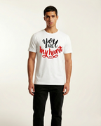 You Are My Heart Unisex Graphic White T-Shirt | Premium Cotton Round Neck