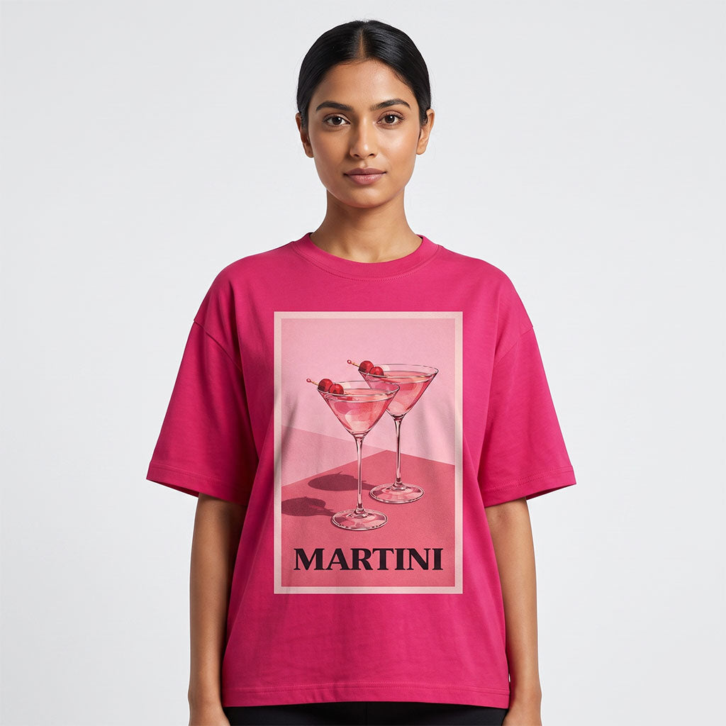 Pink Martini Graphic Oversized T-Shirt